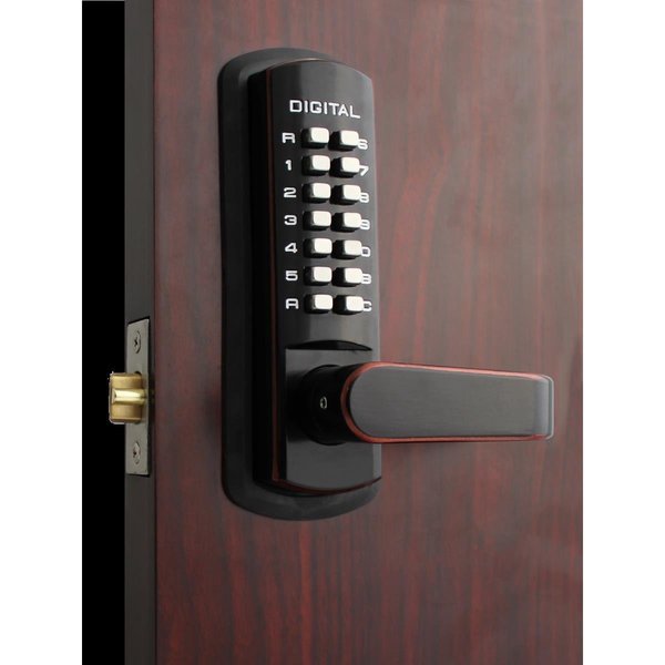 Lockey Usa Lockey USA 3835-DC OB Oil Rubbed Bronze Double Combination Mechanical Keyless Lever Lock with Passage Function 3835-DC OB